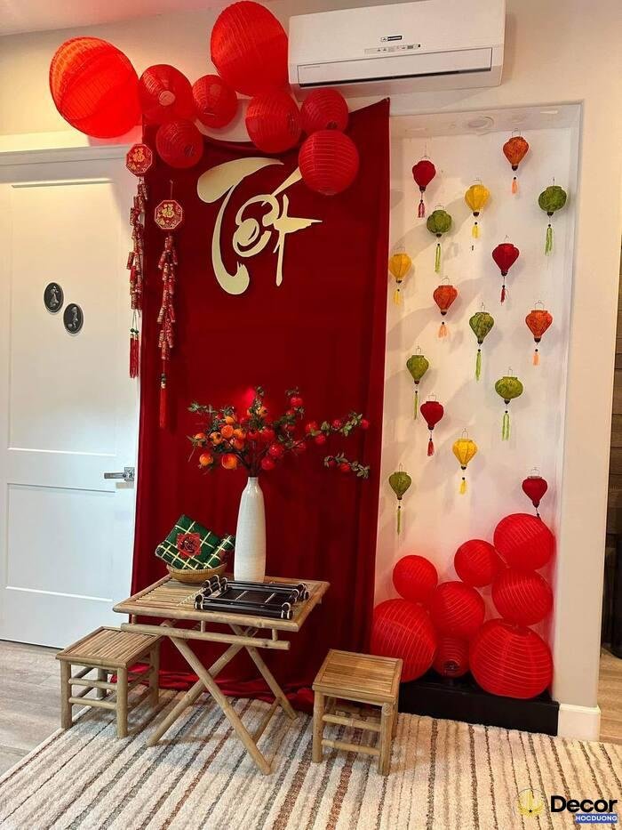 hình ảnh trang trí tiểu cảnh tết xưa cực đẹp