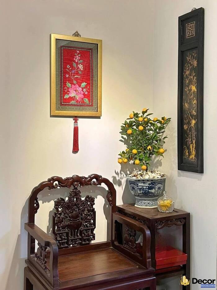 hình ảnh trang trí tiểu cảnh tết xưa siêu sang