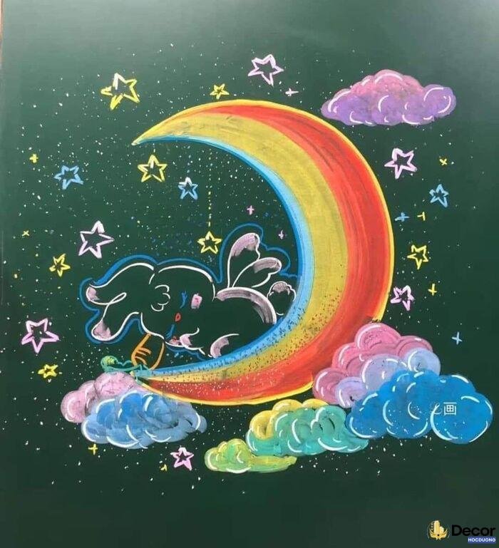 hình ảnh vẽ trang trí bảng cute