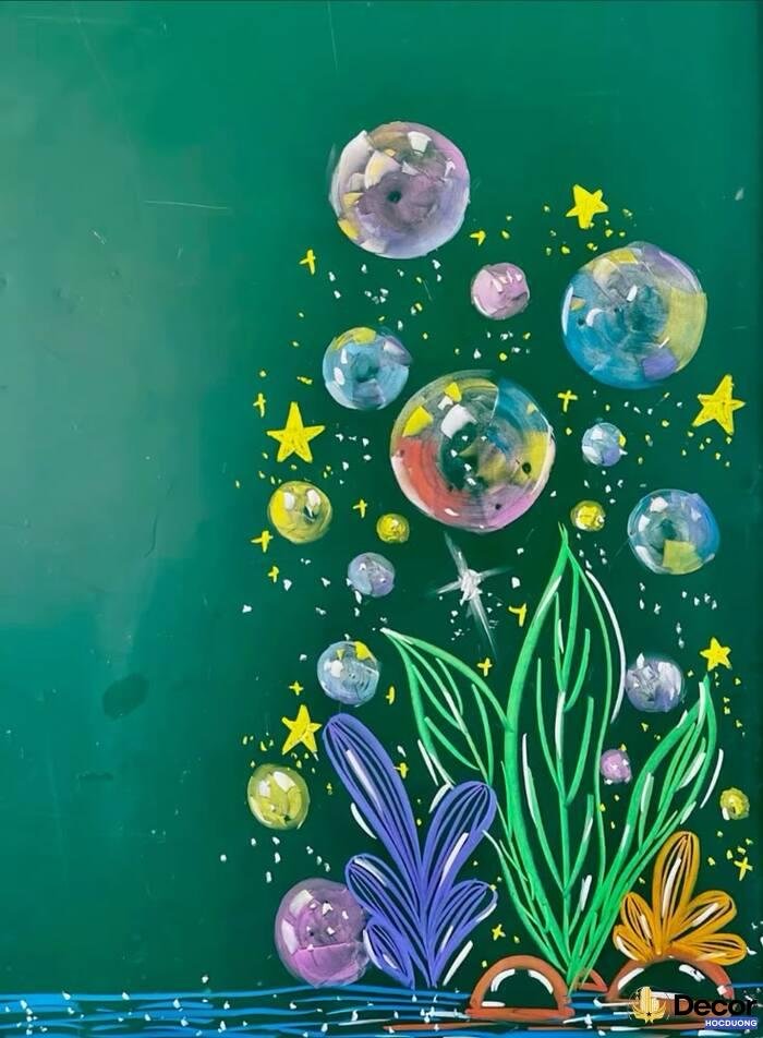 hình ảnh vẽ trang trí bảng nghệ thuật