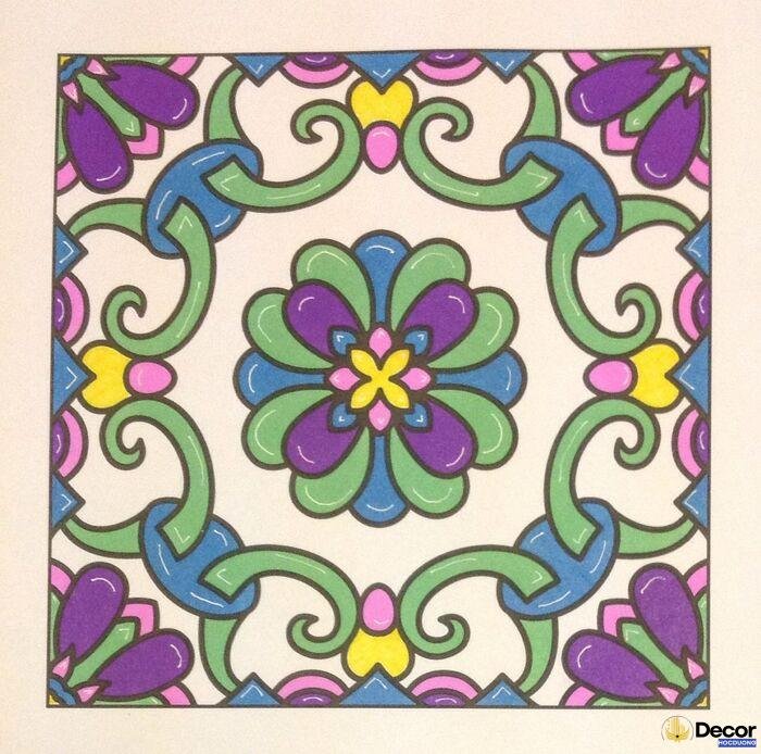 hình ảnh vẽ trang trí đường diềm hình vuông siêu đẹp