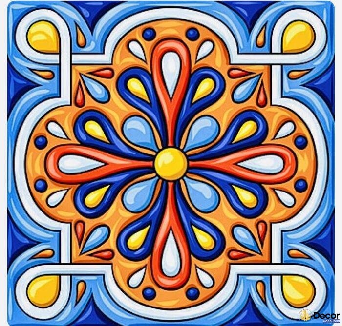 hình ảnh vẽ trang trí hình vuông