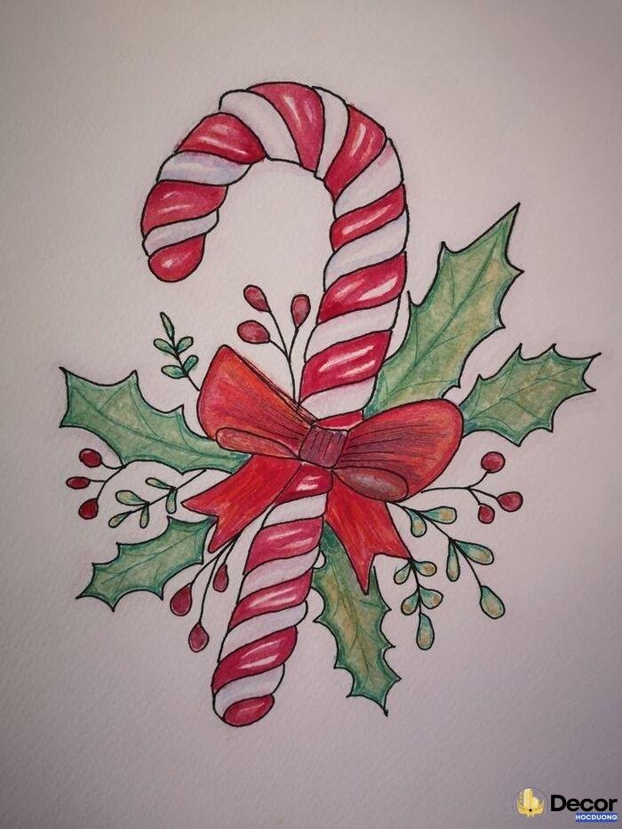hình ảnh vẽ trang trí noel đẹp nghệ