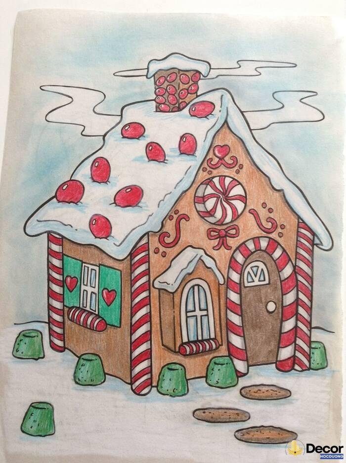 hình ảnh vẽ trang trí noel nghệ