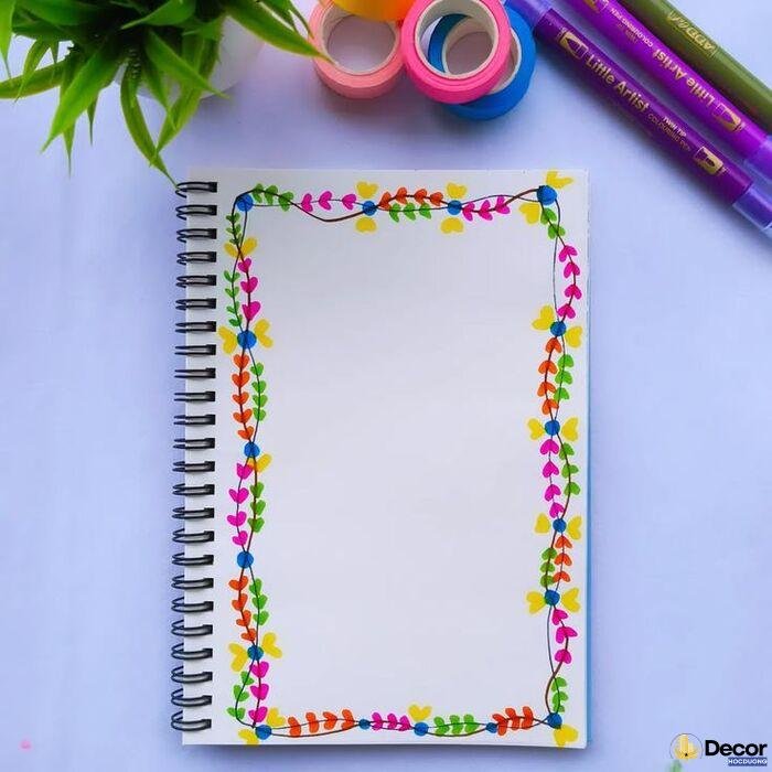 hình ảnh vẽ trang trí sổ tay đơn giản cực đẹp