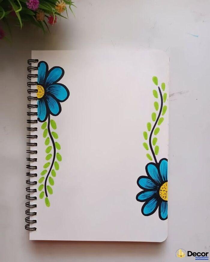 hình ảnh vẽ trang trí sổ tay đơn giản cực nghệ