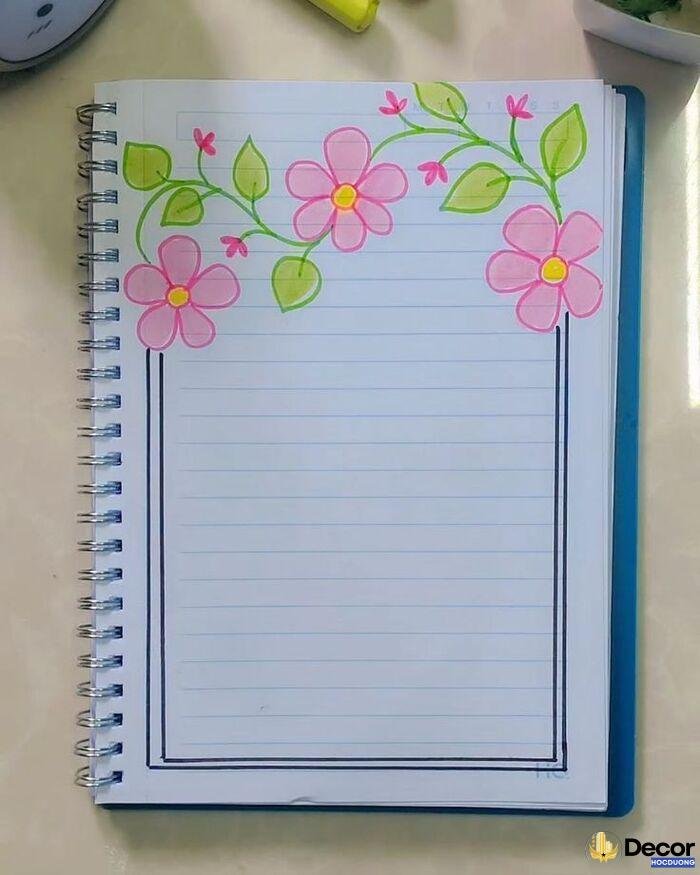 hình ảnh vẽ trang trí sổ tay đơn giản