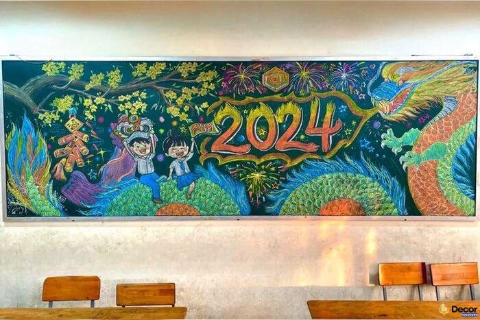 hình ảnh vẽ trang trí tết siêu nghệ