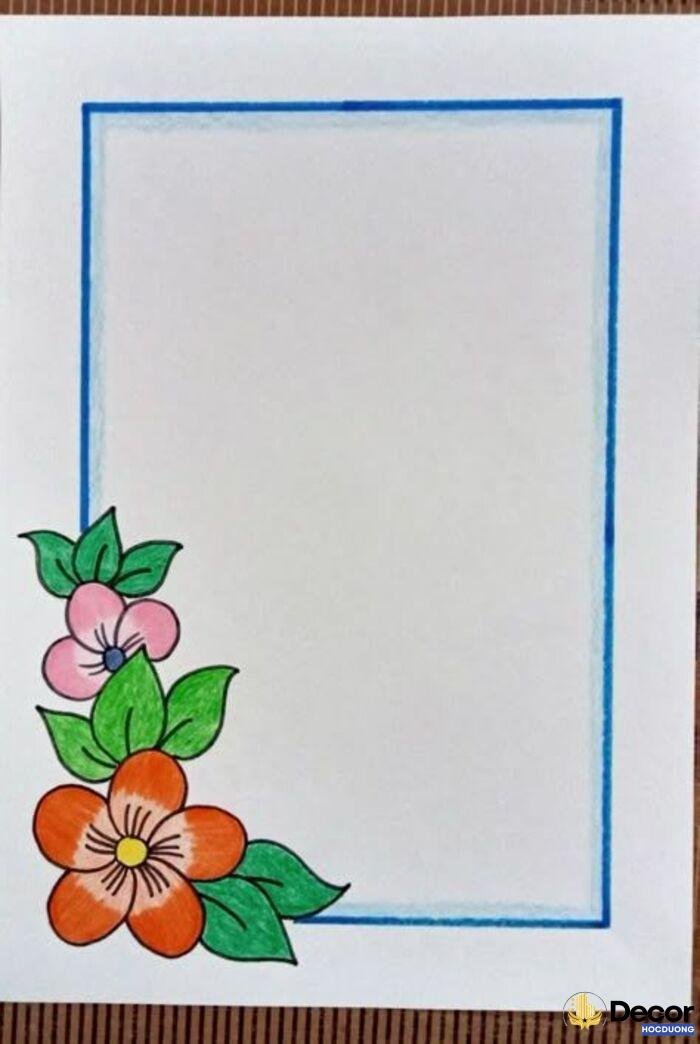 hình ảnh vẽ trang trí viền giấy a4 đẹp nhất