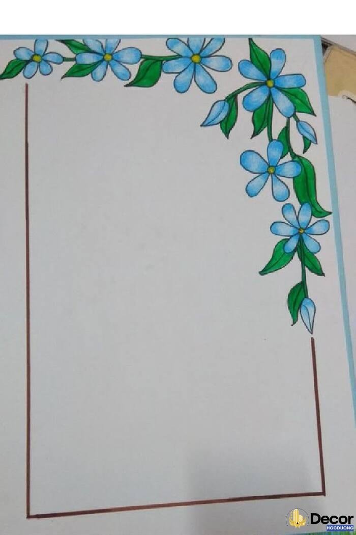 hình ảnh vẽ trang trí viền giấy a4 nghệ
