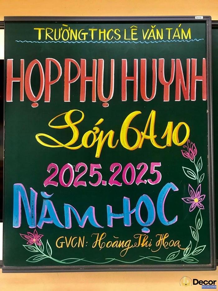 hinh trang trí bảng họp phụ huynh cuối năm