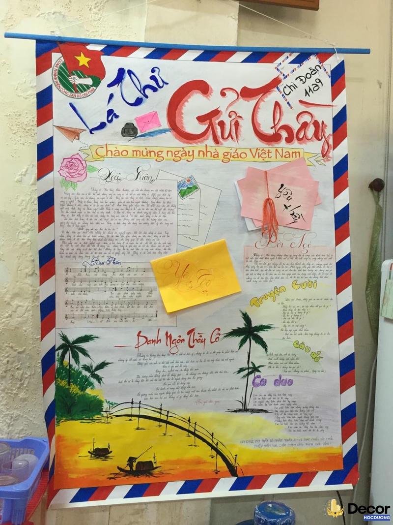 hình trang trí báo tường trên giấy a0