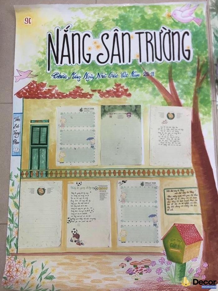 hình trang trí đầu báo tường