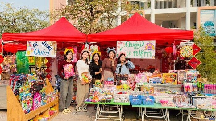 hình trang trí gian hàng tết siêu đẹp xinh