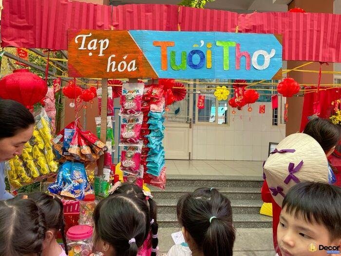 hình trang trí gian hàng tết siêu đẹp