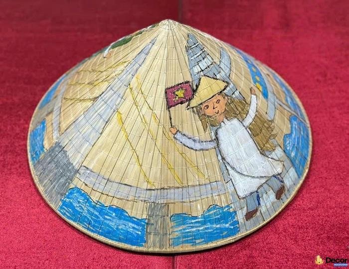 hình trang trí nón lá đẹp