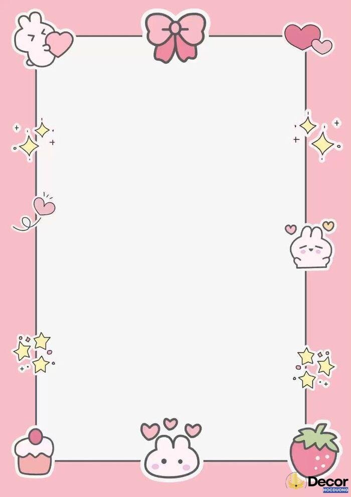 hình vẽ khung trang trí cute siêu đẹp