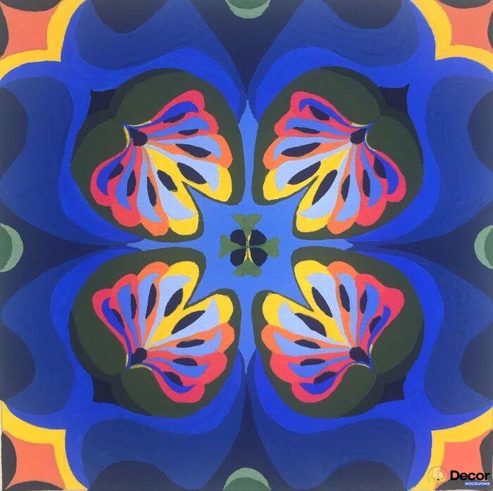 hình vẽ trang trí đường diềm hình vuông đẹp