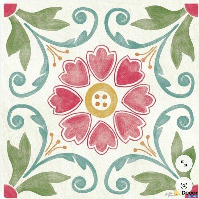 hình vẽ trang trí hình vuông cực đẹp