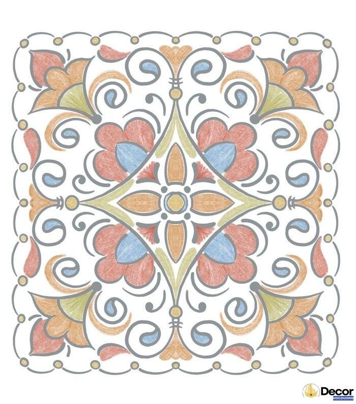 hình vẽ trang trí hình vuông đẹp