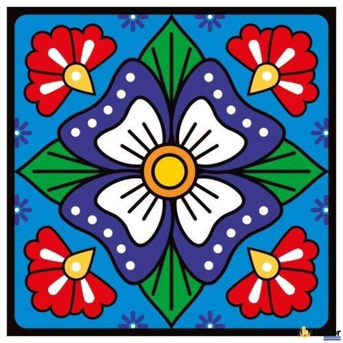 hình vẽ trang trí hình vuông siêu nghệ