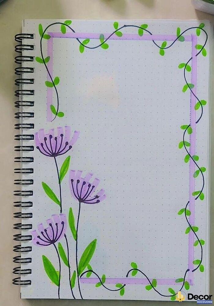 hình vẽ trang trí sổ tay đơn giản cực đẹp