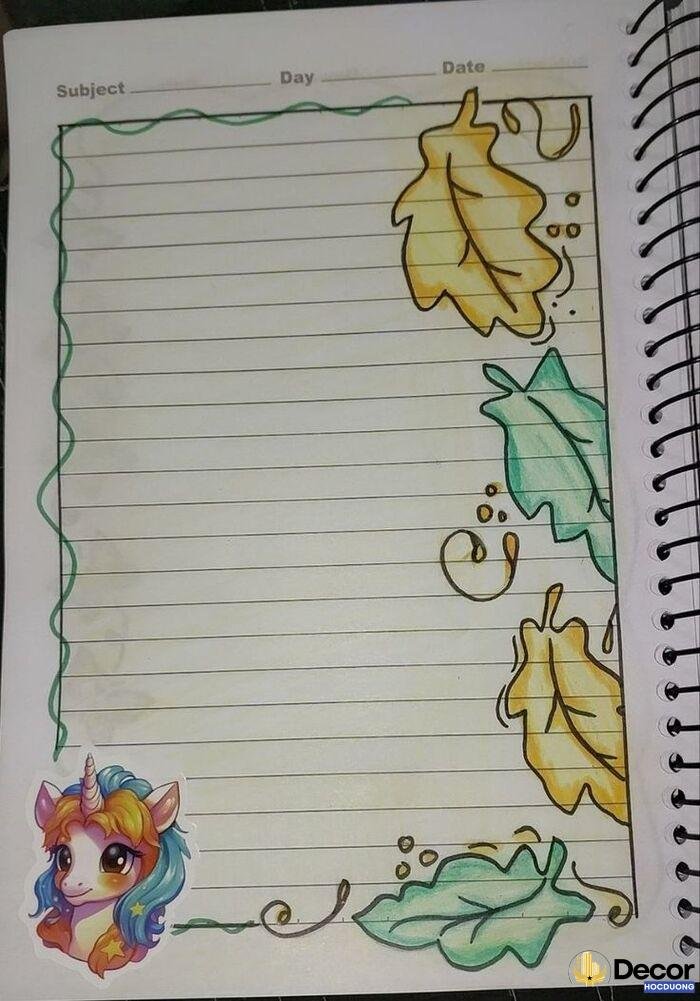 hình vẽ trang trí sổ tay đơn giản đẹp