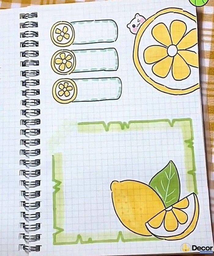 hình vẽ trang trí sổ tay đơn giản