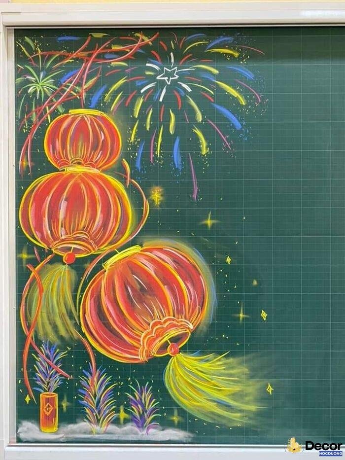 hình vẽ trang trí tết đẹp nhất