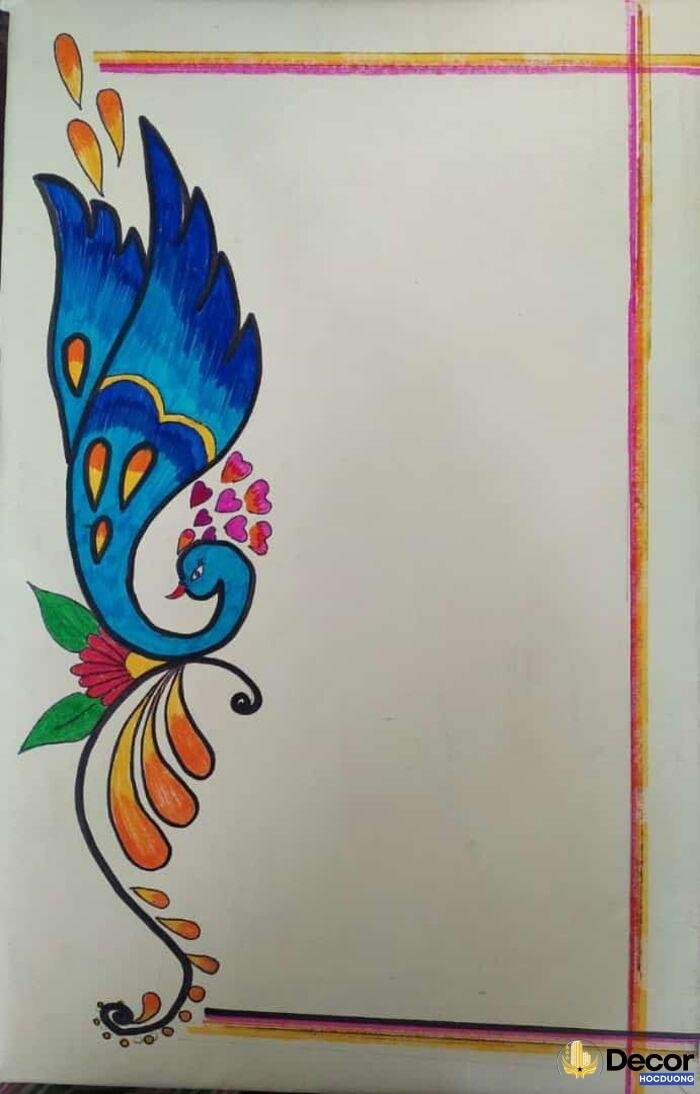 hình vẽ trang trí viền giấy a4 đẹp nghệ