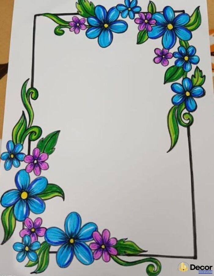 hình vẽ trang trí viền giấy a4 siêu đẹp