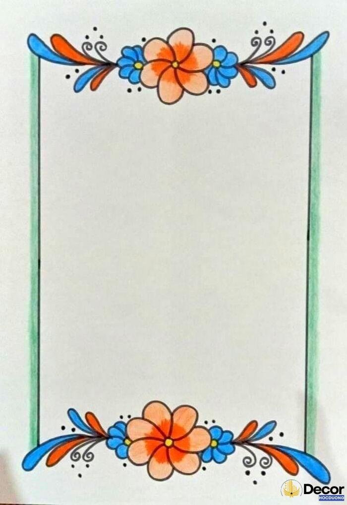 hình vẽ trang trí viền giấy a4 xinh đẹp