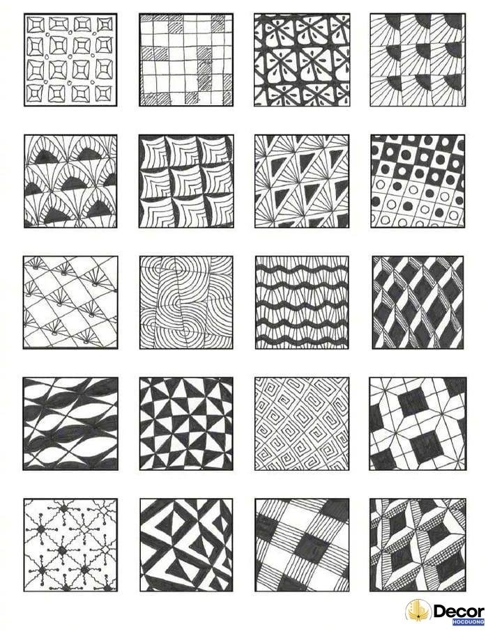 hình vuông trang trí cân bằng