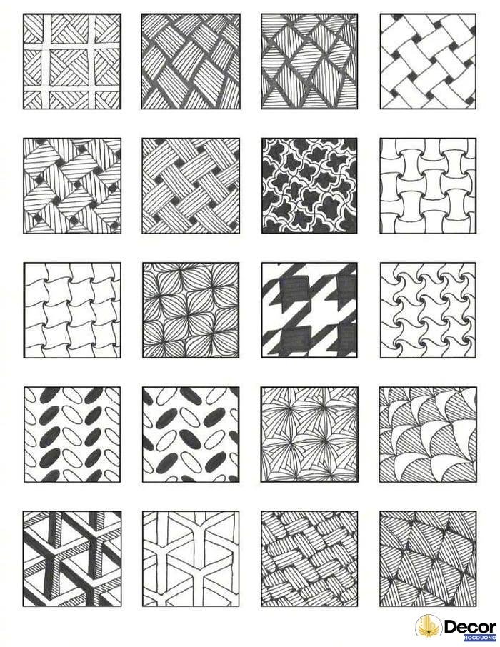 hình vuông trang trí đối xứng cho nội thất