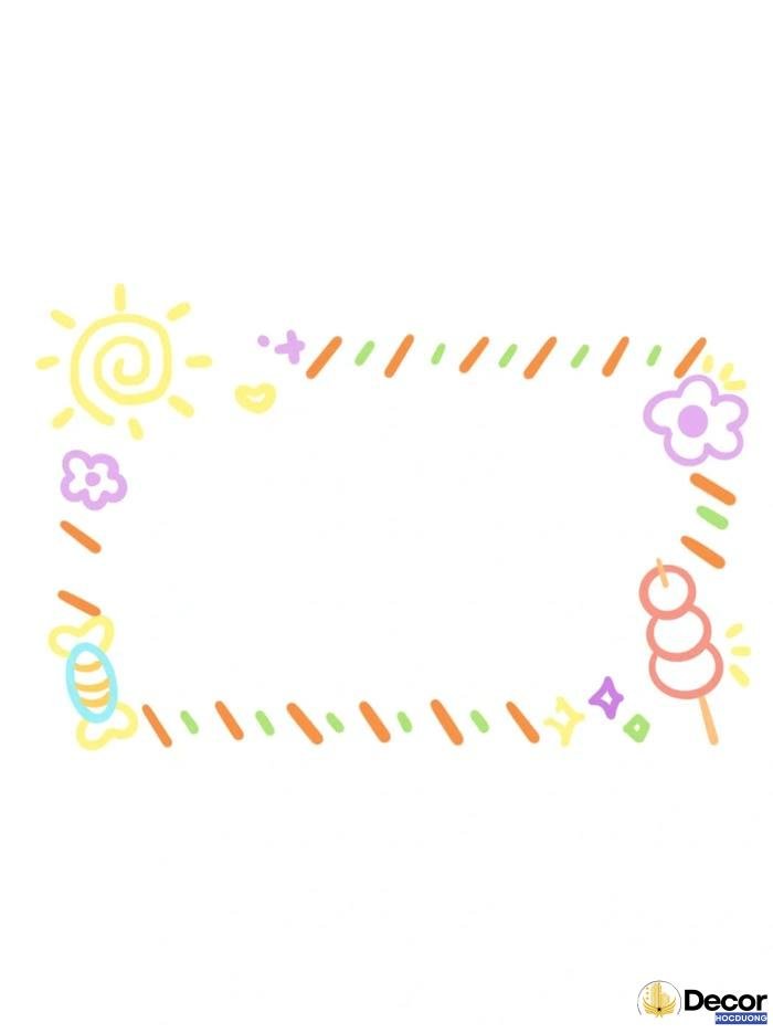 khung viền hoa lá thủ công giấy a4