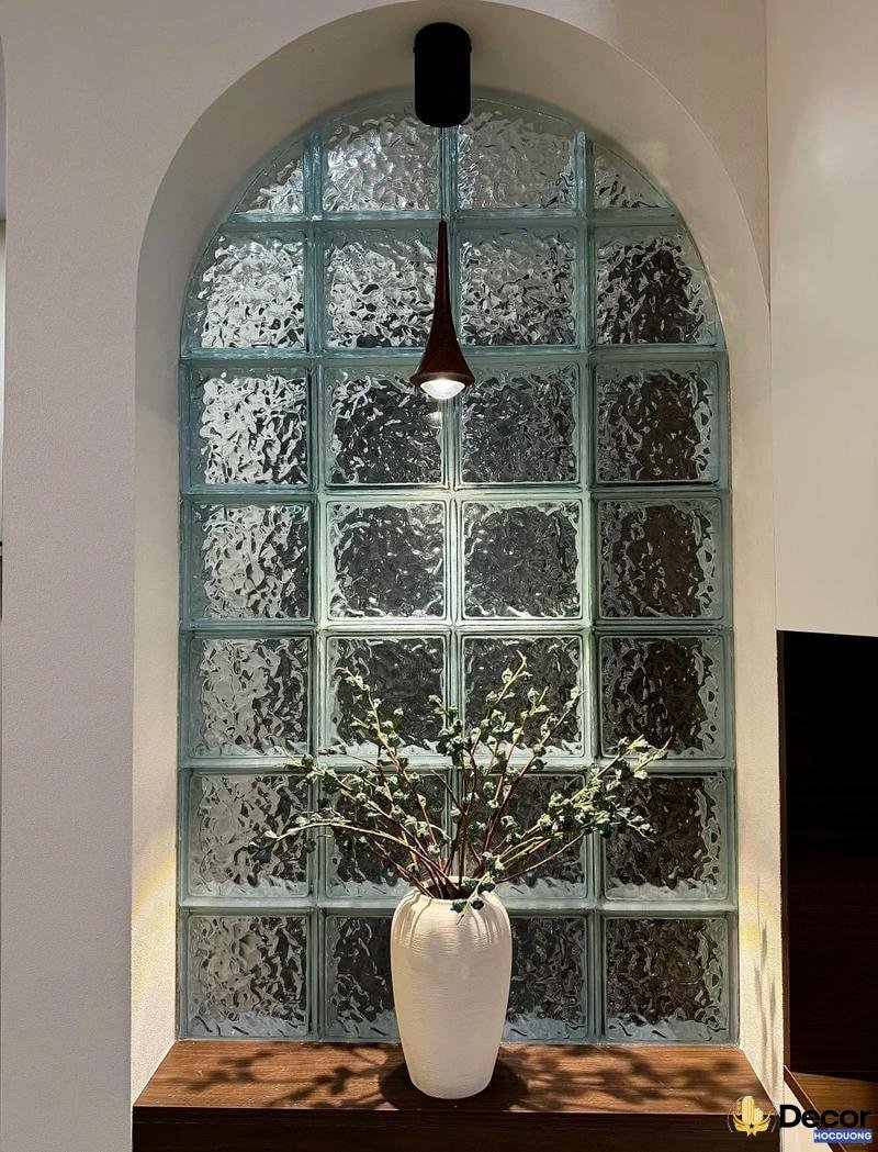 kính thủy trang trí ánh xanh