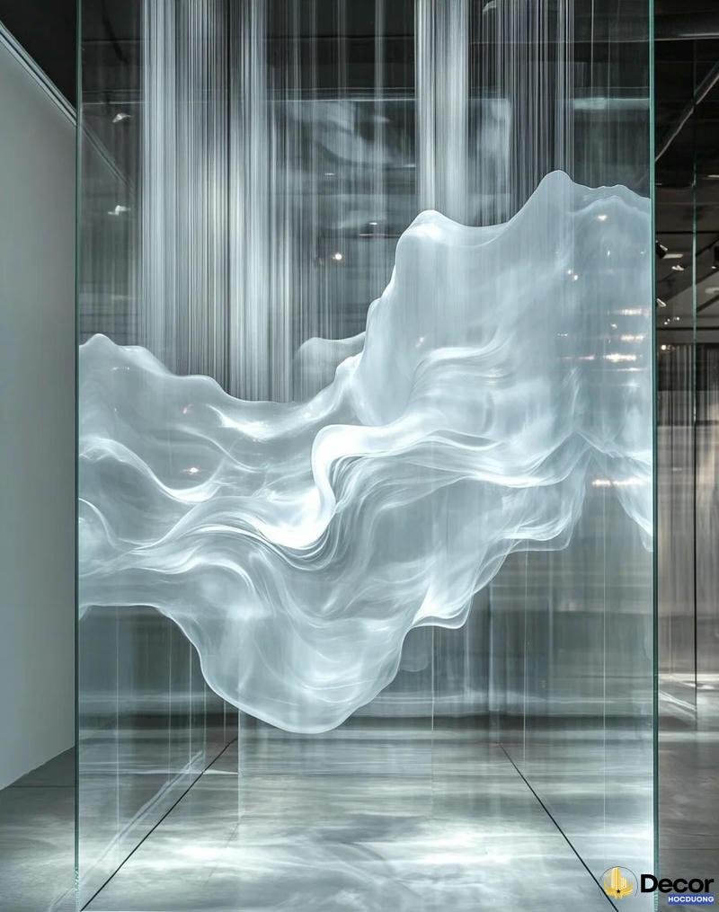 kính thủy trang trí kiểu gợn sóng