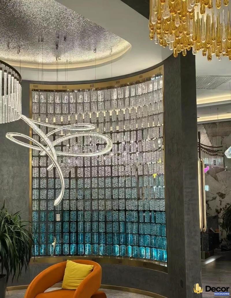 kính thủy trang trí vòng cung