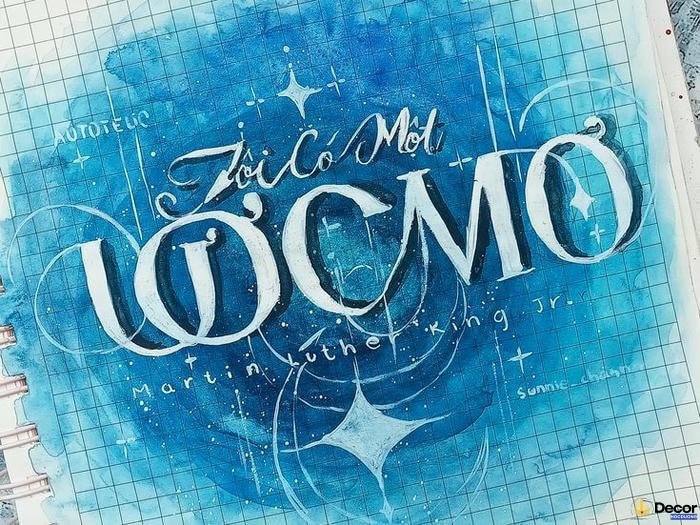 mẫu chữ trang trí bảng