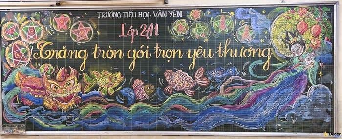 mẫu trang trí bảng trung thu đẹp