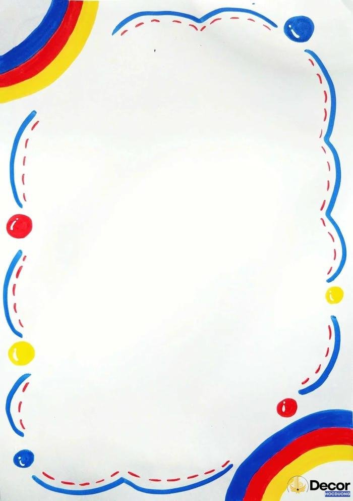 mẫu trang trí giấy a4 dễ thương