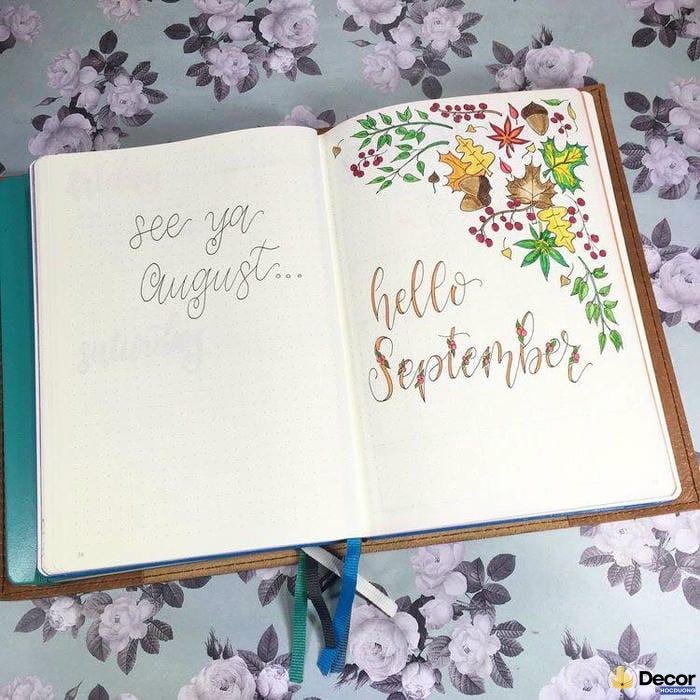 mẫu trang trí sổ tay đẹp