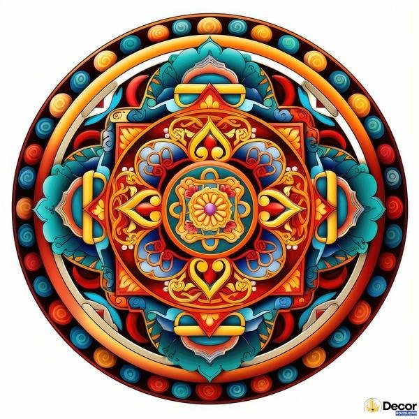 thảm trang trí với họa tiết trống đồng dong son