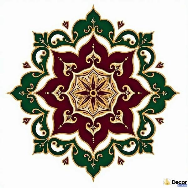 thảm trang trí với họa tiết trống đồng nền đậm