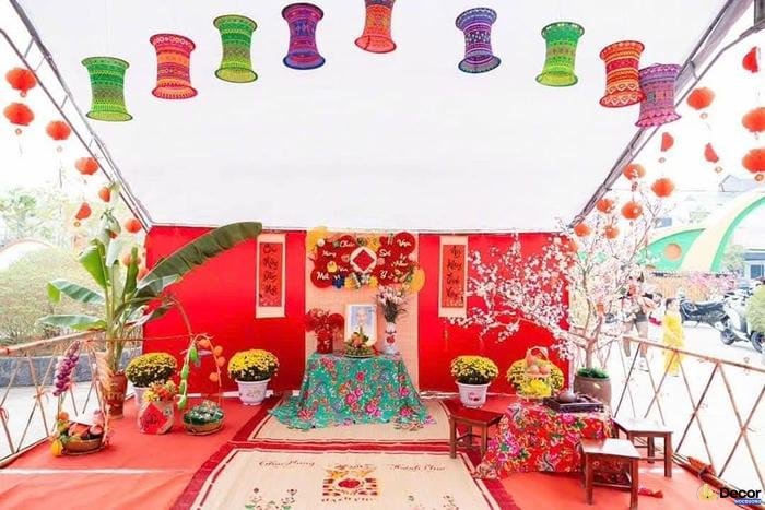 tiểu cảnh tết bằng đồ tái chế