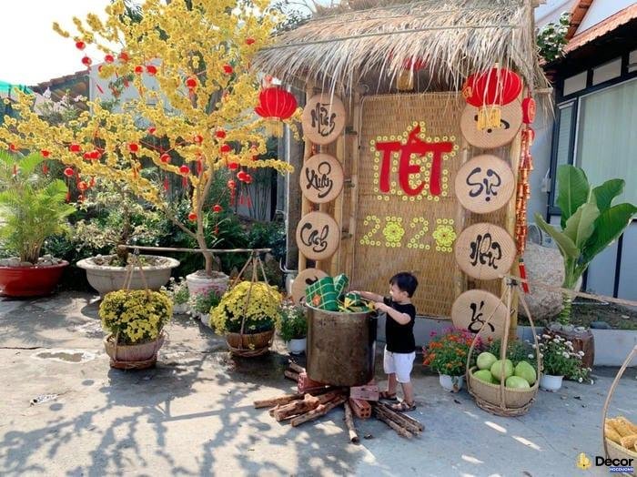 tiểu cảnh tết sáng tạo