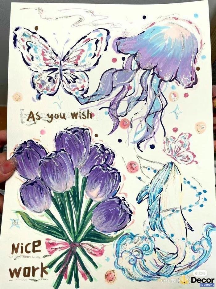 trang trí 20 11 trên giấy a4