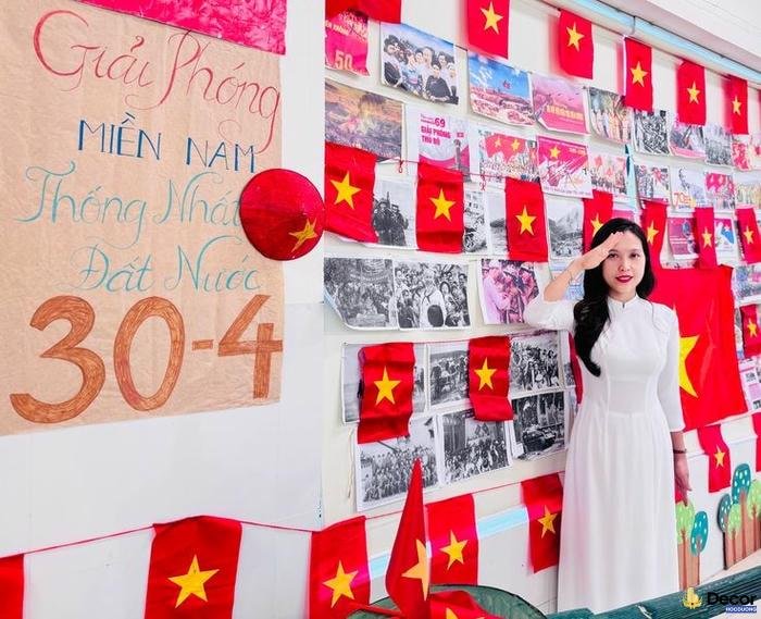 trang trí 30.4 bằng băng rôn khẩu hiệu