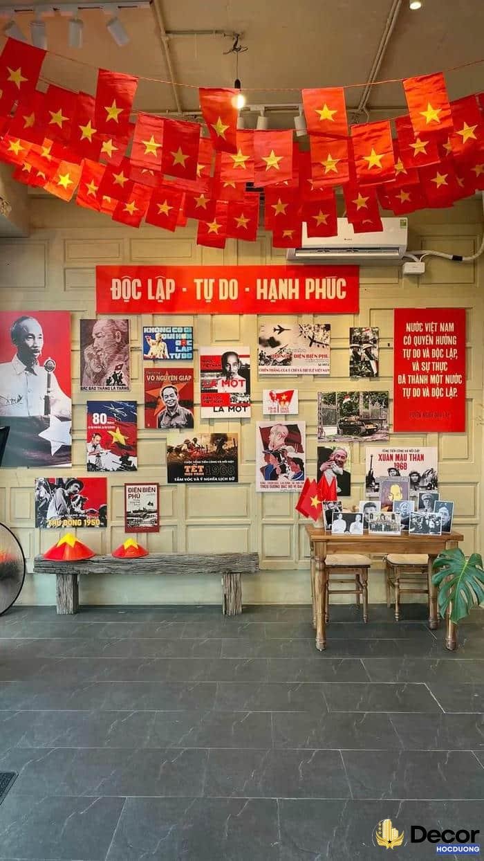 trang trí 30.4 hội trường