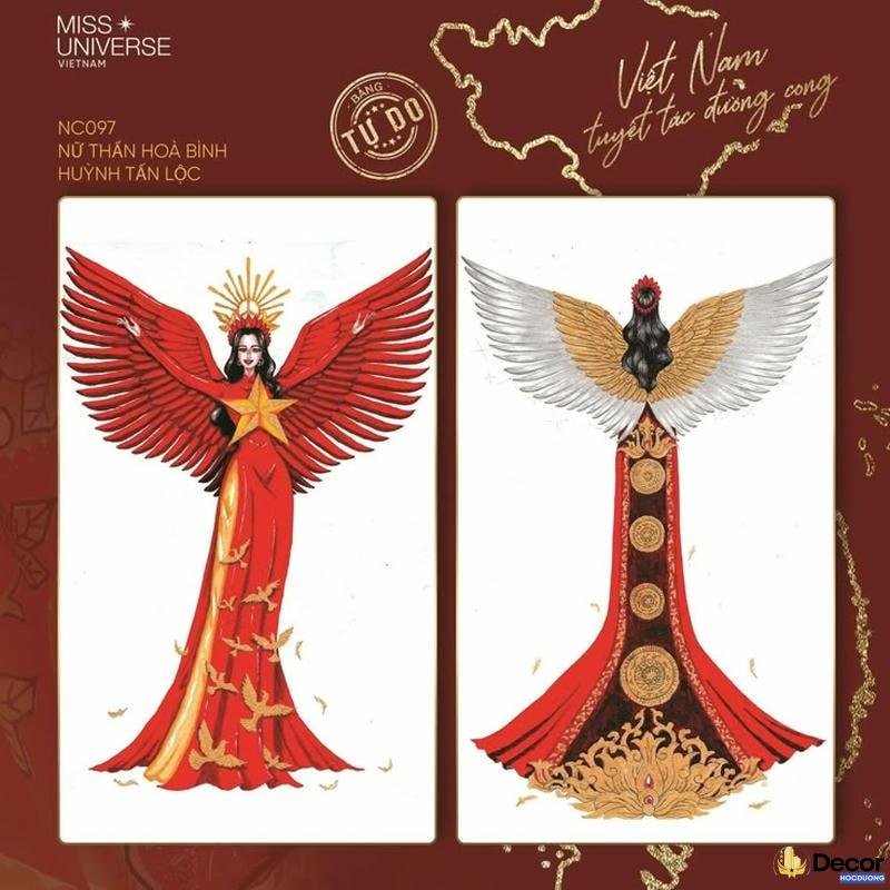 trang trí áo dài bằng hoa văn